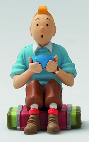 5 figurines pvc tintin