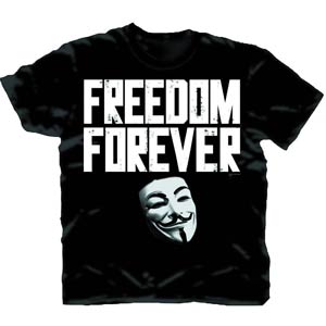 V For Vendetta Freedom Forever Previews Exclusive T-Shirt Large