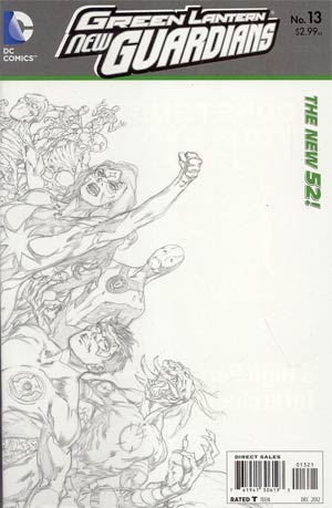 Green Lantern New Guardians #13 Cover B Incentive Ivan Reis Sketch Cover (Rise Of The Third Army Tie-In)