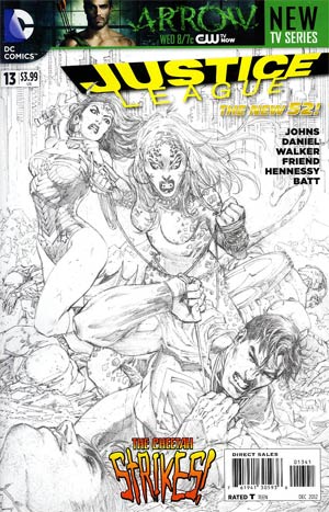 Justice League Vol 2 #13 Incentive Tony S Daniel Sketch Cover