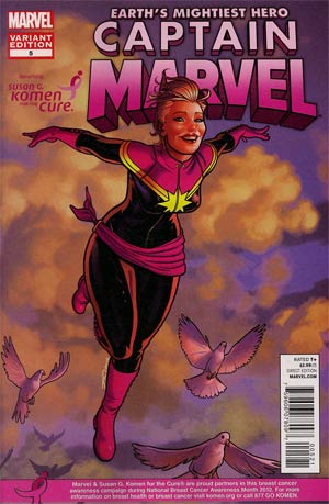 Captain Marvel Vol 6 #5 Variant Susan Komen Cover