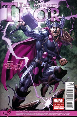 Mighty Thor #21 Cover B Variant Susan Komen Cover (Everything Burns Part 6)