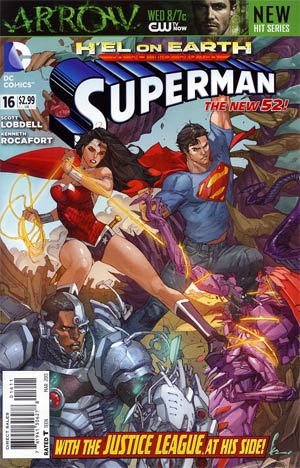 Superman Vol 4 #16 Regular Kenneth Rocafort Cover (Hel On Earth Tie-In)