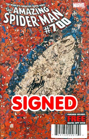 Amazing Spider-Man Vol 2 #700 Cover P DF Signed By Stan Lee