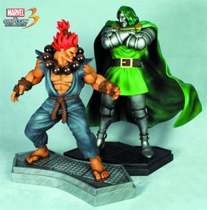 Dr Doom vs Akuma 1/4 Scale Statue Set