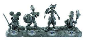 Kingdom Hearts SDCC 2012 Silver Plated Resin Figure Set