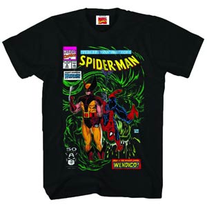 Wolverine Spider-Man Perception Black T-Shirt Large