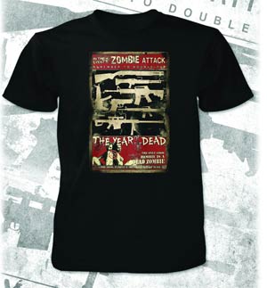 Year Of The Dead Double Tap Black T-Shirt Large