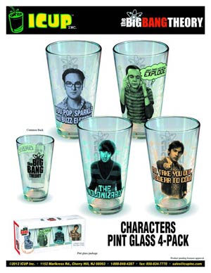 Big Bang Theory Pint Glass 4-Pack Set