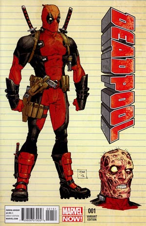 Deadpool Vol 4 #1 Cover D Incentive Tony Moore Design Variant Cover