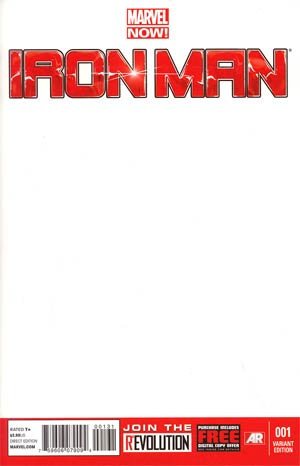 Iron Man Vol 5 #1 Cover C Variant Blank Cover