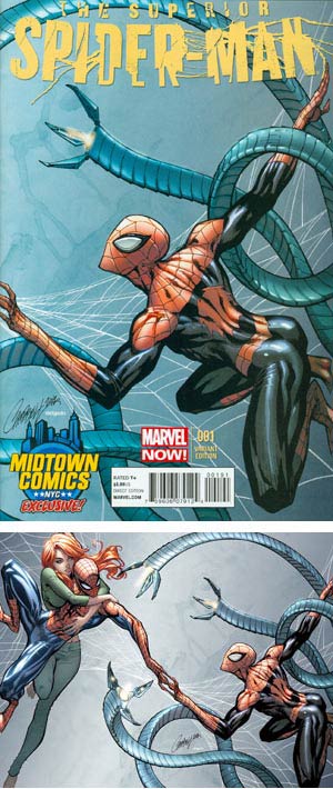 Superior Spider-Man #1 Cover B Midtown Exclusive J Scott Campbell Connecting Variant Cover (Part 2 of 2)