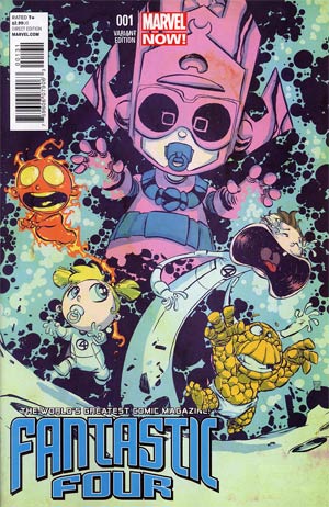 Fantastic Four Vol 4 #1 Cover C Variant Skottie Young Baby Cover
