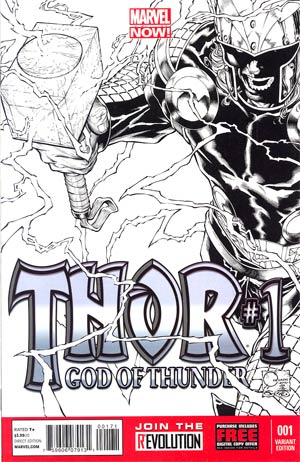 Thor God Of Thunder #1 Cover F Incentive Joe Quesada Sketch Cover