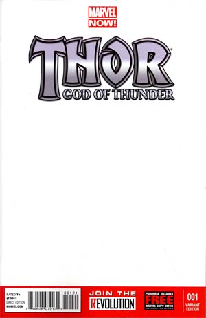 Thor God Of Thunder #1 Cover B Variant Blank Cover