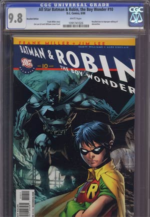 All Star Batman And Robin The Boy Wonder #10 Cover A Regular Jim Lee Cover Recall Version CGC 9.8       