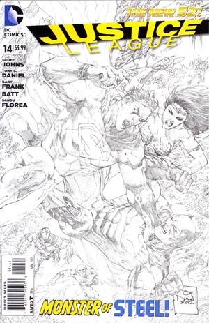 Justice League Vol 2 #14 Incentive Tony S Daniel Sketch Cover