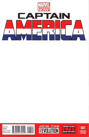 Captain America Vol 7 #1 Cover C Variant Blank Cover