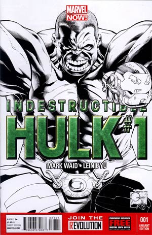 Indestructible Hulk #1 Cover G Incentive Joe Quesada Sketch Cover