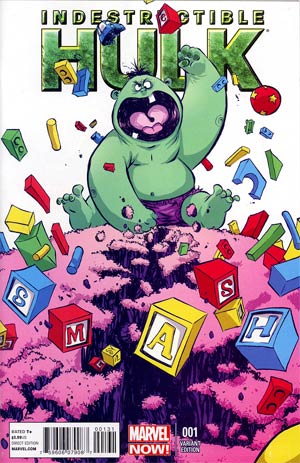 Indestructible Hulk #1 Cover B Variant Skottie Young Baby Cover
