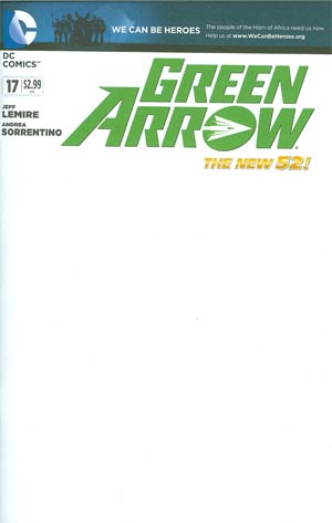 Green Arrow Vol 6 #17 Variant We Can Be Heroes Blank Cover