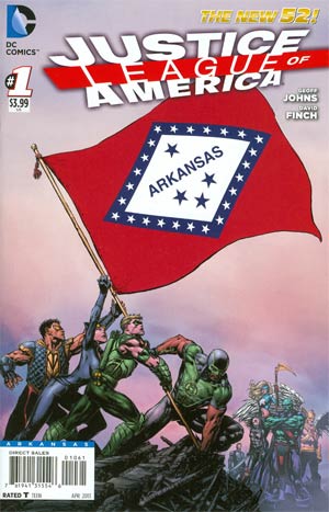 Justice League Of America Vol 3 #1 Variant Arkansas Flag Cover