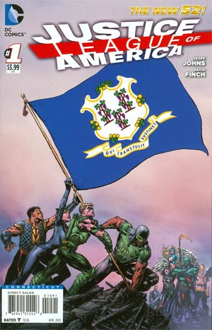Justice League Of America Vol 3 #1 Variant Connecticut Flag Cover