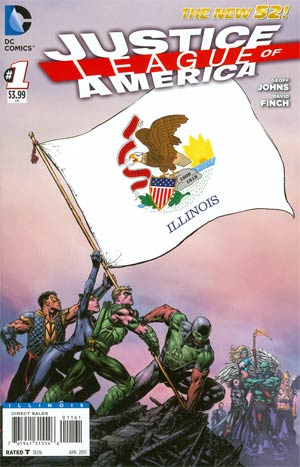 Justice League Of America Vol 3 #1 Variant Illinois Flag Cover