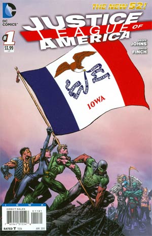 Justice League Of America Vol 3 #1 Variant Iowa Flag Cover