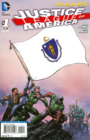 Justice League Of America Vol 3 #1 Variant Massaschusetts Flag Cover