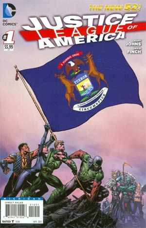 Justice League Of America Vol 3 #1 Variant Michigan Flag Cover
