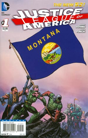 Justice League Of America Vol 3 #1 Variant Montana Flag Cover