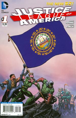 Justice League Of America Vol 3 #1 Variant New Hampshire Flag Cover