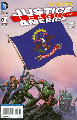 Justice League Of America Vol 3 #1 Variant North Dakota Flag Cover