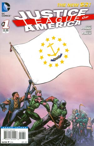 Justice League Of America Vol 3 #1 Variant Rhode Island Flag Cover