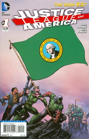 Justice League Of America Vol 3 #1 Variant Washington Flag Cover