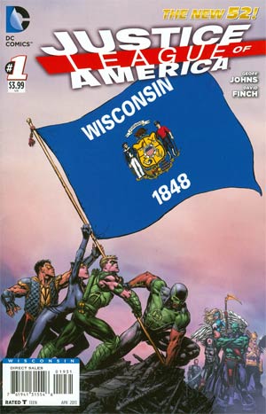 Justice League Of America Vol 3 #1 Variant Wisconsin Flag Cover