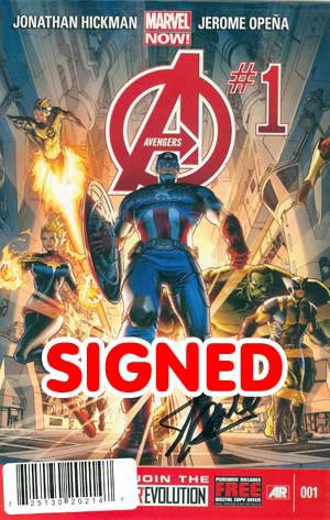 Avengers Vol 5 #1 Cover M DF Signed By Stan Lee