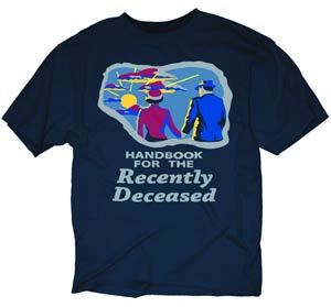 Beetlejuice Handbook For The Recently Deceased Previews Exclusive Navy T-Shirt Large