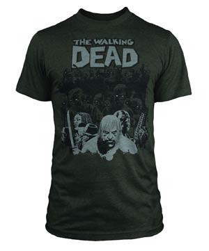 Walking Dead Comic Herd Charcoal T-Shirt Large