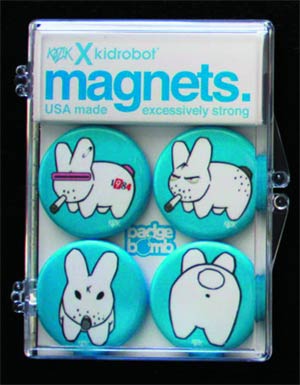 Smorkin Labbits Blue Background 4-Pack Magnet