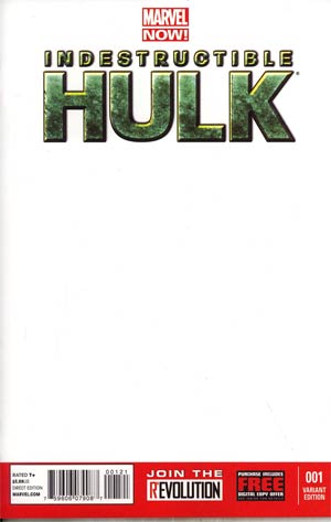 Indestructible Hulk #1 Cover C Variant Blank Cover