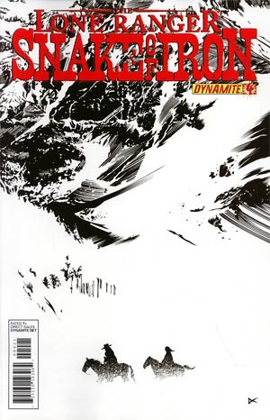 Lone Ranger Snake Of Iron #4 Cover B Incentive Dennis Calero Black & White Cover