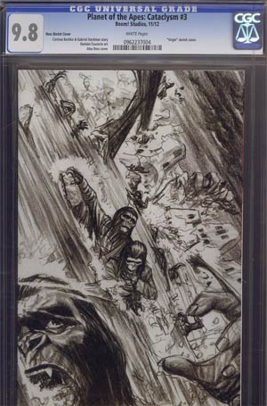 Planet Of The Apes Cataclysm #3 Cover E Incentive Alex Ross Virgin Sketch Cover CGC 9.8