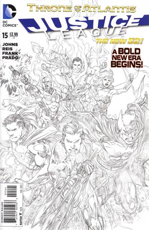 Justice League Vol 2 #15 Incentive Ivan Reis Sketch Cover (Throne Of Atlantis Part 1)