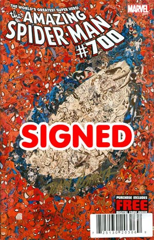 Amazing Spider-Man Vol 2 #700 Cover N DF John Romita Sr Gold Signature Series Signed By John Romita Sr