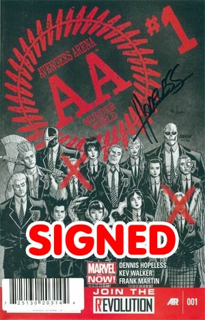 Avengers Arena #1 DF Signed By Dennis Hopeless
