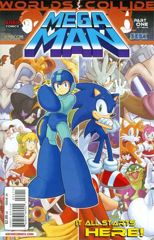 Mega Man Vol 2 #24 Regular Patrick Spaz Spaziante Cover (Worlds Collide Part 1)