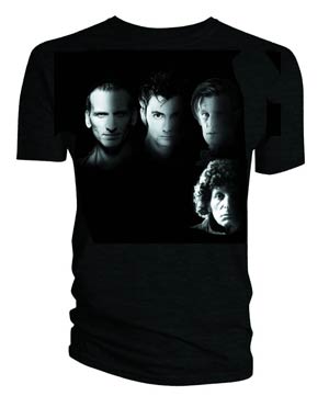 Doctor Who With The Doctors Black T-Shirt Large