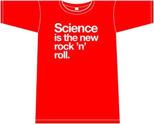 Nowhere Men Science Is The New Rock N Roll Womens Red T-Shirt Large
